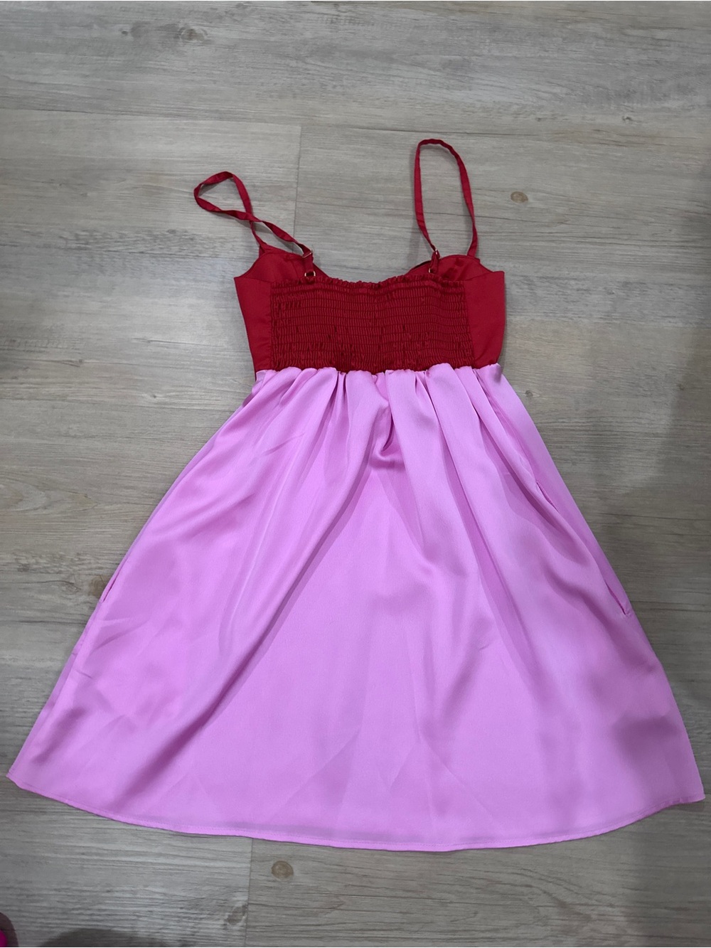 Show Me Your MuMu Pink Dress with Red Bow Bodice - Picture 5 of 7